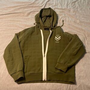 Green Quilted Hoodie Sweatshirt Hurley